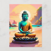 Boeddha - Serene oevers van verlichting Feestdagenkaart (Voorkant)