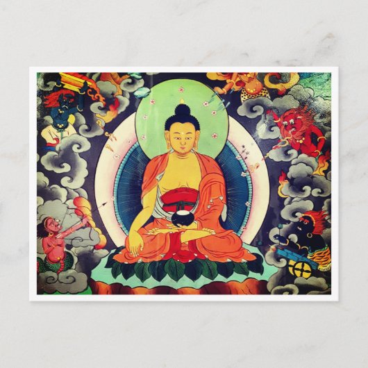 Boeddha Shakyamuni schilderij, Himalaya, Nepal Briefkaart (Voorkant)