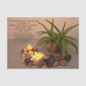 Boeddha Sjabloon citaat stille levensfotografie Tissuepapier (Voorkant)