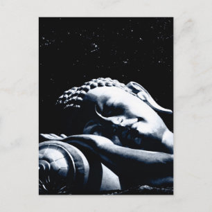 Boeddha Sleeping, Sky vol sterren/boeddhisme Briefkaart
