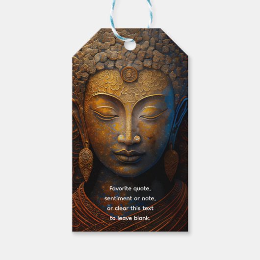 Boeddha, Spirituele Meditatie Cadeaulabel (Voorkant)