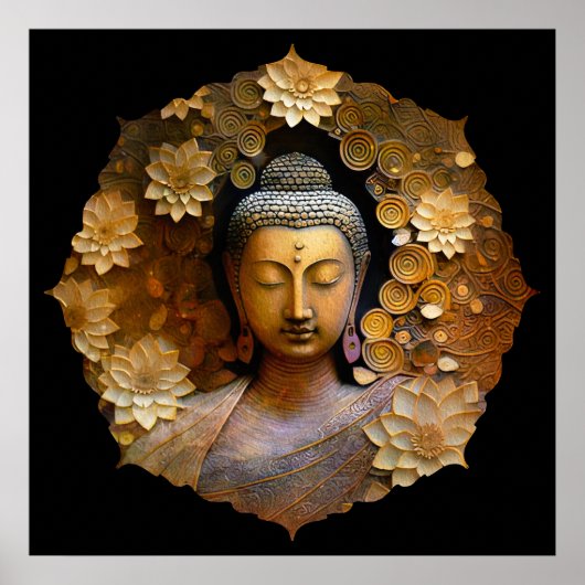 Boeddha, Spirituele Meditatie Poster (Voorkant)