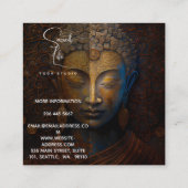 Boeddha, Spirituele Meditatie Vierkante Visitekaartje (Achterkant)