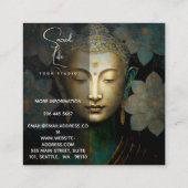 Boeddha, Spirituele Meditatie Vierkante Visitekaartje (Achterkant)