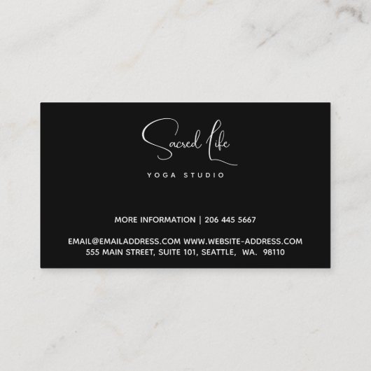 Boeddha, Spirituele Meditatie Visitekaartje (Achterkant)