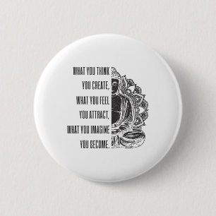 Boeddha spirituele zeg mandala Boeddhisme Yoga cad Ronde Button 5,7 Cm