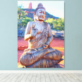 Boeddha-standbeeld Canvas Afdruk (Insitu (Houten vloer))