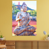 Boeddha-standbeeld Canvas Afdruk (Insitu (Woonkamer))