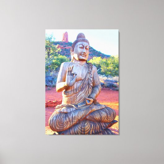 Boeddha-standbeeld Canvas Afdruk (Voorkant)