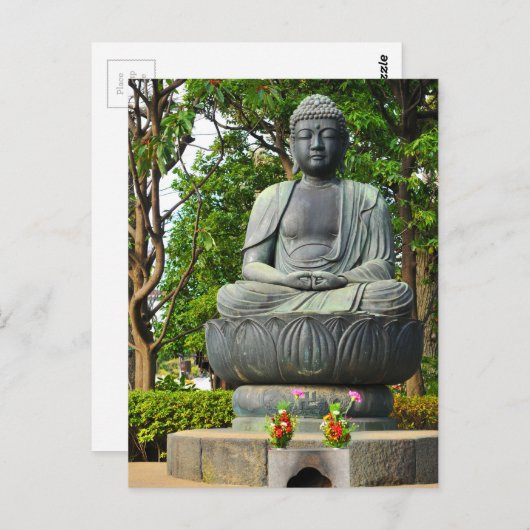 Boeddha-standbeeld in Tokio, Japan Briefkaart (Voorkant / Achterkant)