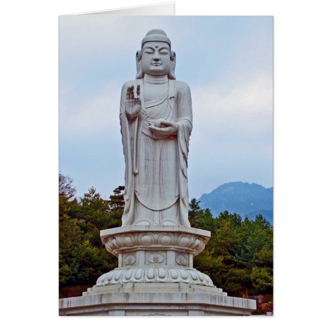 Boeddha-standbeeld in Zuid-Korea, Azië (Voorkant)