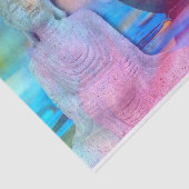 Boeddha-standbeeld & Lotus in water Tissuepapier (Detail)