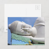 Boeddha-standbeeld rustend vrolijke vreugde briefkaart (Voorkant / Achterkant)