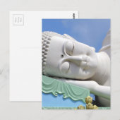 Boeddha-standbeeld rustend vrolijke vreugde briefkaart (Voorkant / Achterkant)