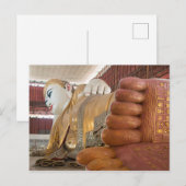 Boeddha standbeeld voeten briefkaart (Voorkant / Achterkant)