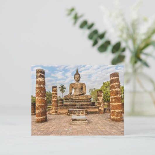 Boeddha standbeeld, Wat Mahadat Briefkaart (Staand voorkant)