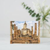 Boeddha-standbeeld, Wat Mahadat, Sukhothai Histori Briefkaart (Staand voorkant)