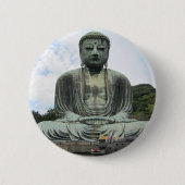 Boeddha Statue Boeddhisme Ronde Button 5,7 Cm (Voorkant)
