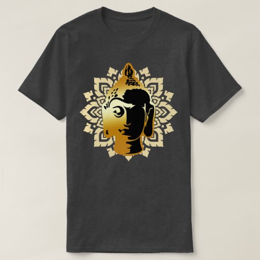Boeddha Statue Hoofd Mandala Meditation Zen T-shirt (Design voorkant)