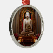 Boeddha Statue Lotus position Tibetan Metalen Ornament (Rechts)