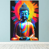 Boeddha - Stralen van rust Canvas Afdruk (Insitu (Houten vloer))