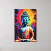 Boeddha - Stralen van Tranquiliteit Canvas Afdruk (Voorkant)