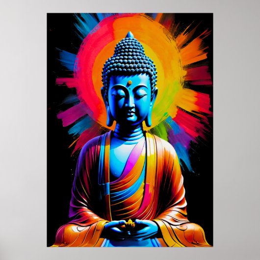Boeddha - Stralen van Tranquiliteit Poster (Voorkant)