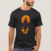 Boeddha Sunset Meditation Buddhism India Boeddhist T-shirt (Voorkant)