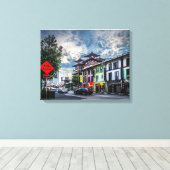 Boeddha tandtempel in Chinatown, Singapore Canvas Afdruk (Insitu (Houten vloer))