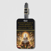 Boeddha te midden van lotusbloemen. bagagelabel (Voorkant (verticaal))