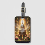 Boeddha te midden van lotusbloemen. bagagelabel (Voorkant (verticaal))