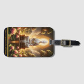 Boeddha te midden van lotusbloemen. bagagelabel (Voorkant (horizontaal))