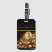 Boeddha te midden van lotusbloemen. bagagelabel (Voorkant (verticaal))