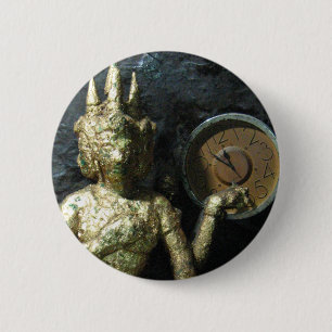 Boeddha Tijd ... Thailand Ronde Button 5,7 Cm