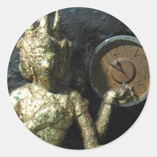 Boeddha Tijd ... Thailand Ronde Sticker (Voorkant)