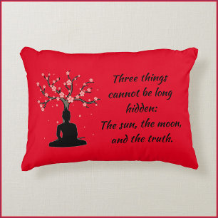 Boeddha Truth Quote Accent Pillow Kussen