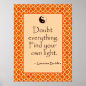 Boeddha twijfelt alles.... Posters (Voorkant)