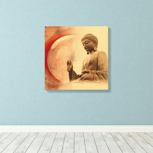Boeddha V Canvas Afdruk (Insitu (Houten vloer))
