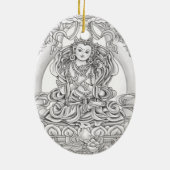 boeddha van de ovalornament compassion oval keramisch ornament (Achterkant)