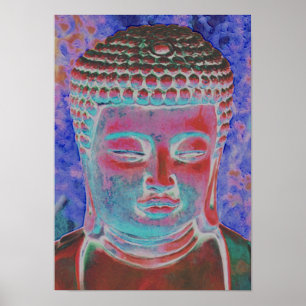 Boeddha van de Painted Kaleidoscoop Poster