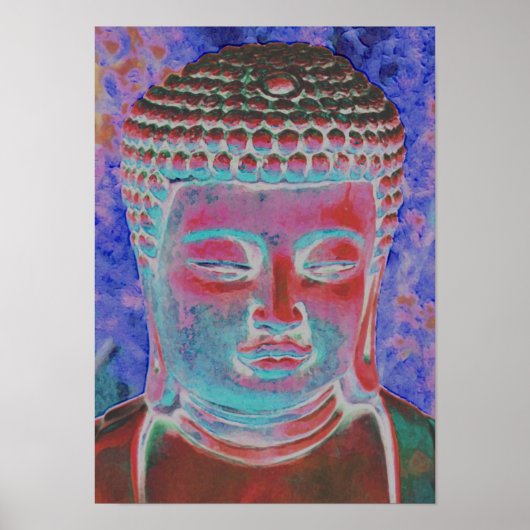 Boeddha van de Painted Kaleidoscoop Poster (Voorkant)