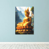Boeddha van het Gouden Land Canvas Afdruk (Insitu (Houten vloer))