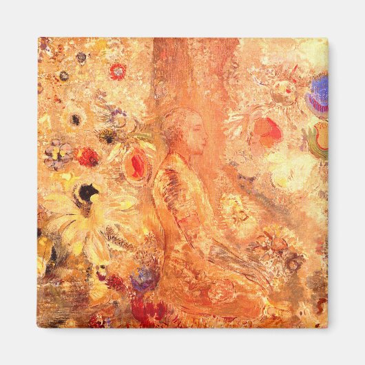 Boeddha van symbolistisch schilder Odilon Redon Magneet (Voorkant)