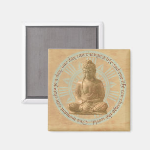 Boeddha - Verander de wereld Mandala Magneet