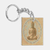 Boeddha - Verander de wereld Mandala Sleutelhanger (Voorkant Links)