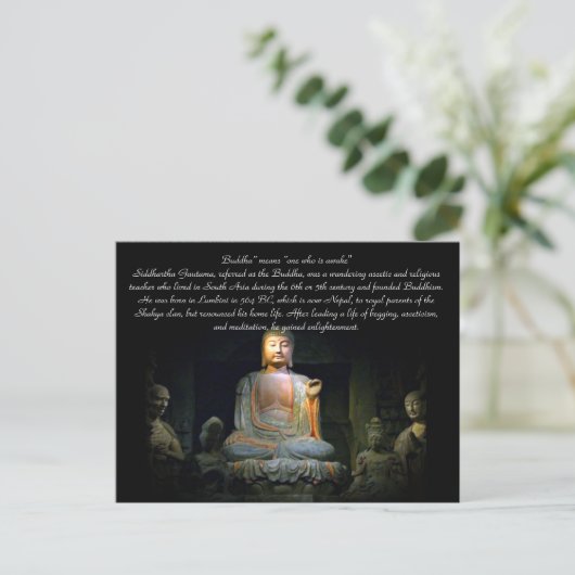 Boeddha Verlichting Briefkaart (Staand voorkant)