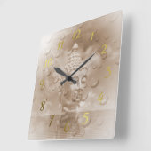 boeddha vierkante klok (Hoek)