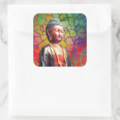 Boeddha Vierkante Sticker (Tas)