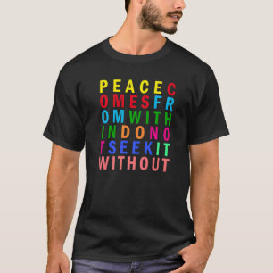 Boeddha Vrede Regenboog Inspirerend Quote T-shirt