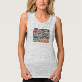 Boeddha Vredesliefde Yoga Verminderde spiertank T-shirt